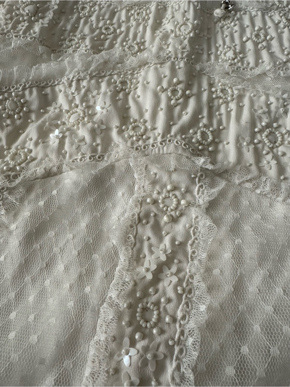 Just Cavalli white beaded Mini Dress with Lace-Up Neckline NWT - Picture 2 of 12